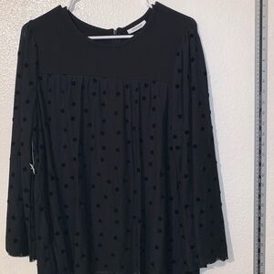 Chico's Black Polka Dot Blouse